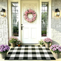 Buffalo Plaid Rug 2'4'' x 3'7'', Black and White Washable Farmhouse Checkered Rug, Non-Slip Indoor Outdoor Floor Mat for Living Room, Bedroom, Entryway, Kitchen, Laundry Room, Patio, Porch