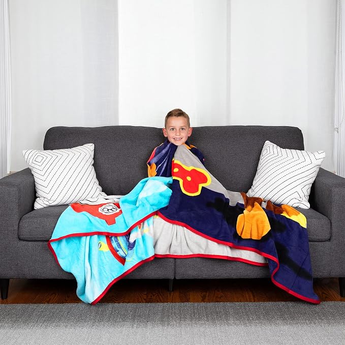 Franco Kids Bedding Super Soft Plush Micro Raschel Blanket, 62 in x 90 in, Paw Patrol
