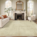 Joydeco 8x10 Area Rugs Classic for Living Room, Beige | Non Slip Machine Washable Low Pile for Bedroom Dining Room Home Office Pet & Child Friendly