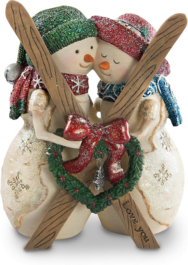 The Birchhearts 81144 Snowman Figurine Love You 4.5" Double Snowman Figurine