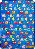 Silver Buffalo Pac-Man Game, Ghost Gang, Fleece Throw Blanket, 45x60in | Soft and Cozy, 185 GSM
