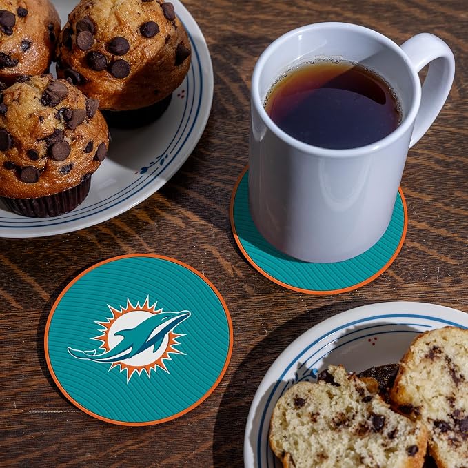 Rico Industries NFL Football Classic Favorites: PVC Coaster Set (4-Pack)