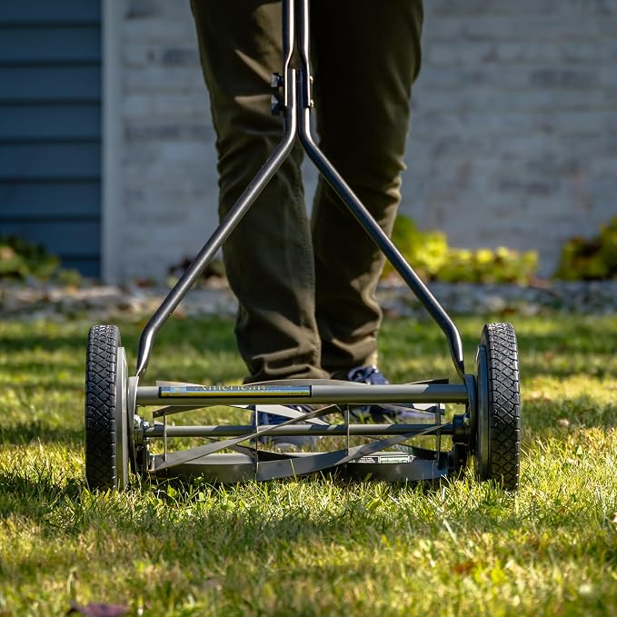 American Lawn Mower 1415-16 16-Inch 5-Blade Push Reel Lawn Mower, Gray