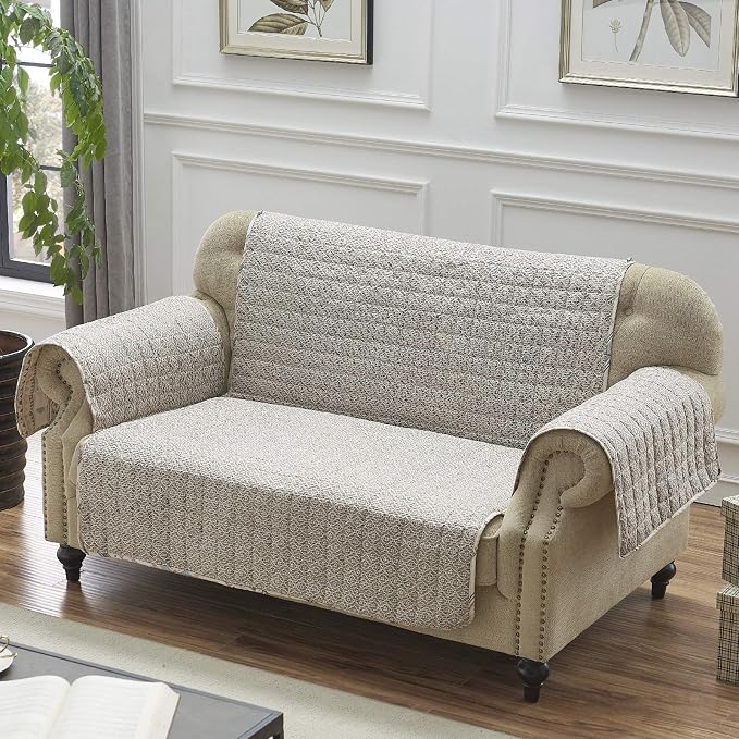 Barefoot Bungalow Phoenix Furniture Slipcover, Loveseat, Tan