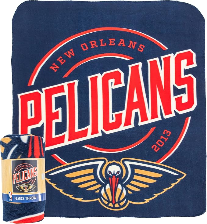 Northwest NBA New Orleans Pelicans Unisex-Adult Fleece Throw Blanket, 50" x 60", Campaign
