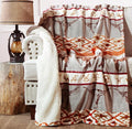 Carstens, Inc. Ultra Premium Super Soft Plush Sherpa Fleece Oversized Throw Blanket 54" x 68", Longhorn