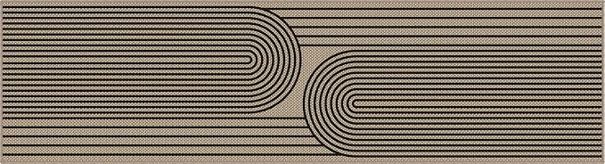 Faux Jute Hallway Runner Rug, 2' x 8' Kitchen Runner, Black Farmhouse Ultra-Thin Washable Non-Slip Carpet Runner for Laundry, Bedroom, Backyard, Outdoor, Home Decor