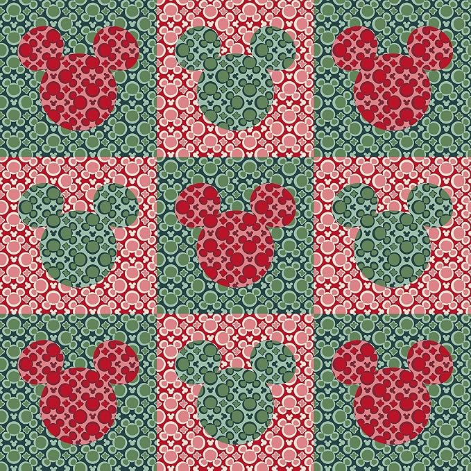 Vera Bradley Women's Disney Fleece Plush Throw Blanket, Mickey Mouse Kaleidoscope Holiday, One Size
