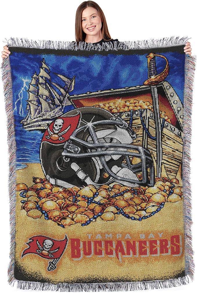 Northwest NFL Woven Tapestry Wall Hanging, 48 x 60 Inches, Officially Licensed, Decorative Fringes