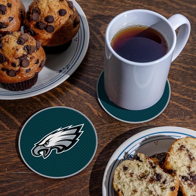 Rico Industries NFL Football Classic Favorites: PVC Coaster Set (4-Pack)