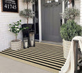 Tan and Black Outdoor Rugs 3'x5',Machine Washable Porch Rugs Cotton Woven Indoor Outdoor Layered Door Mats Small Area Rug for Home Entrace Decor/Bedroom/Entryway