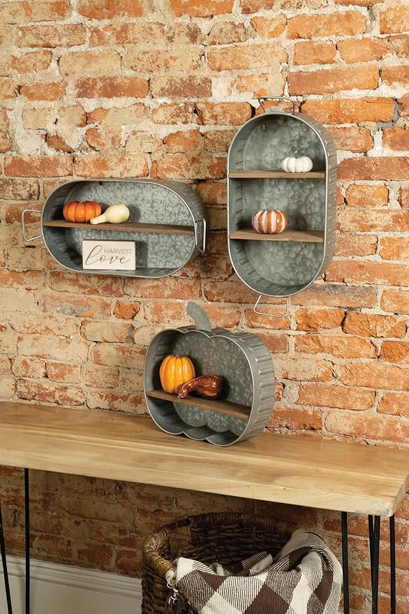Primitives by Kathy Washtub Wooden Double Shelf 9.50" x 17.25" x 4.50"