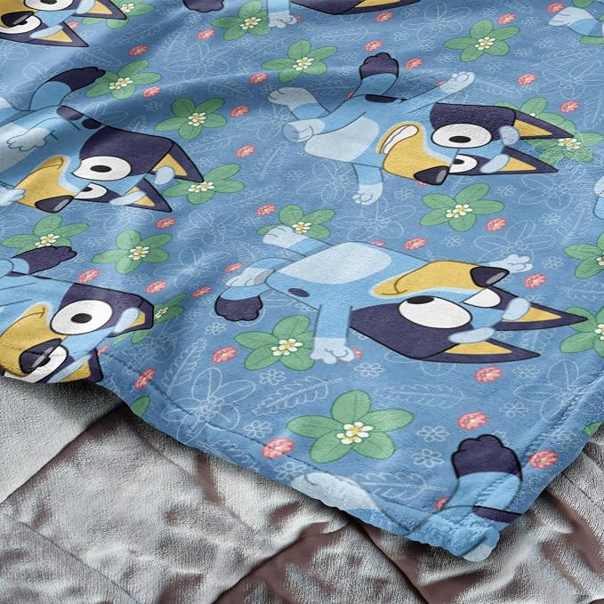 Northwest Bluey Time to Frolic Throw Blanket Oversized Silk Touch Throw, Ultra-Soft Lightweight Fleece Décor, 50 x 70 inches
