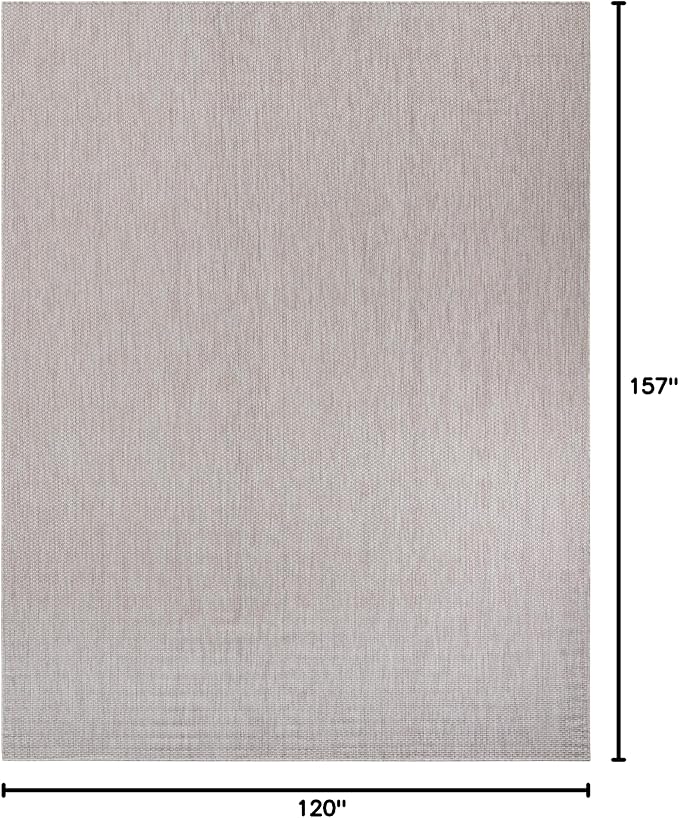 Unique Loom Outdoor Solid Collection Area Rug (10' x 13' 1" Rectangle Beige/Ivory)