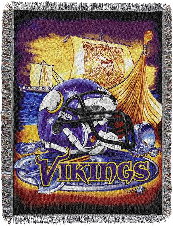 Northwest NFL Woven Tapestry Wall Hanging, 48 x 60 Inches, Officially Licensed, Decorative Fringes