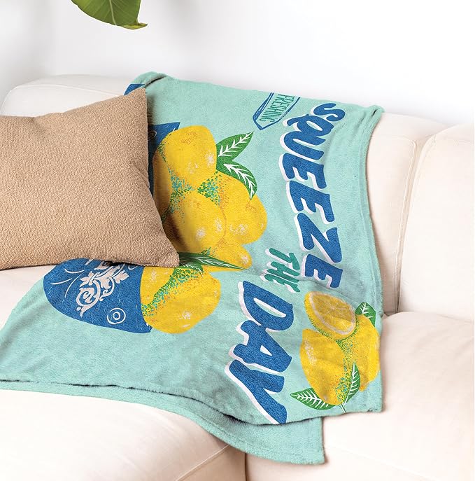 Cozy Concepts Co. Lemonade Comfort Blanket by Relatable - Cozy Throw for Room Decor, Everyday Lounging or Funny Gag Gifts for Teens - Includes 1 Giant 60" Lemonade Blanket