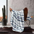 Wrangler - Blanket, Super Soft Sherpa Bedding, Yellowstone Inspired Throw Blanket for Couch or Bed (Diamond Trail Blue, 50" x 60")
