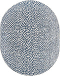 Unique Loom Outdoor Collection Area Rug - Cape Town (7' 10" x 10' Oval, Blue/ Olive)