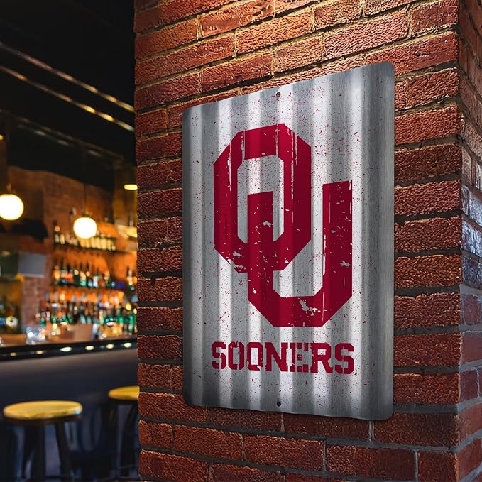 Rico Industries NCAA 12" X 16" Tin Metal Roof Sign