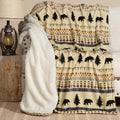 Carstens, Inc. Ultra Premium Super Soft Plush Sherpa Fleece Oversized Throw Blanket 54" x 68", Scandinavian Bear