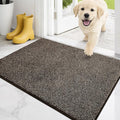 PURRUGS Dirt Trapping Door Mat 20" x 31.5", Non-Slip Machine Washable Entry Rug, Entrance Mat, Indoor Front Door Mat, Super Absorbent Entryway Rug for Muddy Shoes & Paws, Heathered Brown