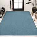 JONATHAN Y Peater Classic Casual Commercial Natural Coir Coastal Blue 3 ft. x 5 ft. Doormat for Entrance, Front Door, Entryway CHG100D-3