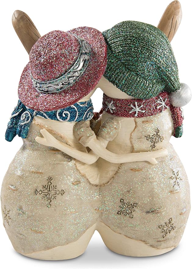 The Birchhearts 81144 Snowman Figurine Love You 4.5" Double Snowman Figurine