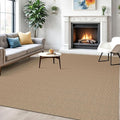 IOHOUZE Washable Area Rug 6x9 Non Slip Rubber Backed Woven Rugs for Living Room, Dining Room Rugs Bedroom Rug, Floor Carpet for Living Room Nursery Office, Orange/Tan/Brown
