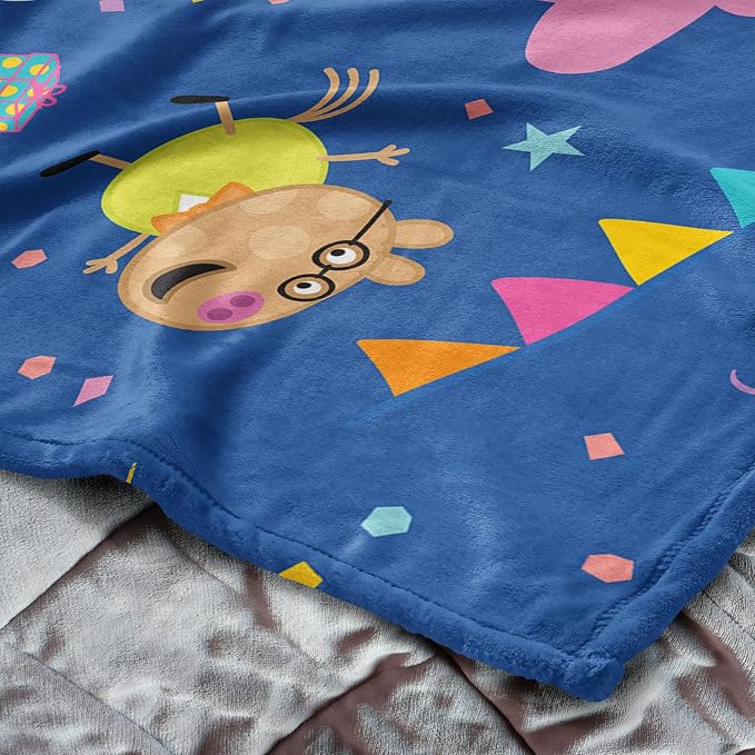 Northwest Hasbro Peppa Pig Silk Touch Throw Blanket, 50 x 60 inches, Peppas's Party