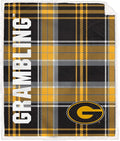 NCAA Grambling State Tigers Playmaker Plaid Ultra Cozy Sherpa Throw