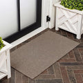 JONATHAN Y Peater Classic Casual Commercial Natural Coir Taupe 17 in. x 30 in. Doormat for Entrance, Front Door, Entryway CHG100C-1730