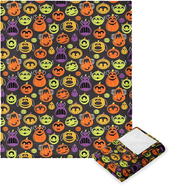 Disney Pixar, Jack-o'-Lanterns, Silk Touch Throw Blanket, 50 x 60 Inches