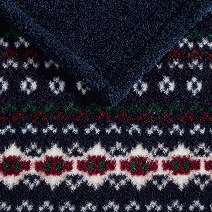 Tommy Hilfiger - Reversible Sherpa Throw Blanket, Cozy Soft Blanket