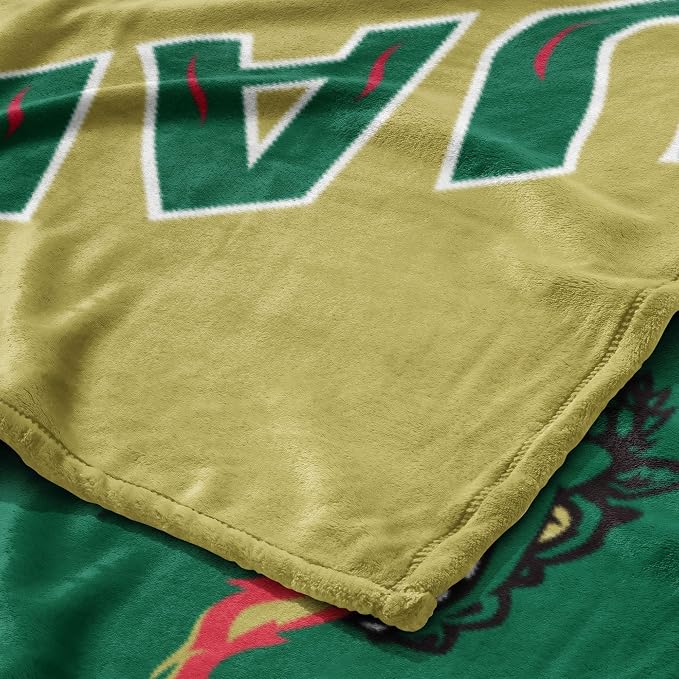 Northwest NCAA Silk Touch Throw Blanket, Ultra Soft Plush Polyester, Lightweight Warm Decorative Fan Gift, 46 x 60 in