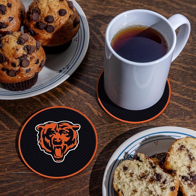Rico Industries NFL Football Classic Favorites: PVC Coaster Set (4-Pack)