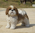 HI-LINE Gift Brown & White Standing Shih TZU