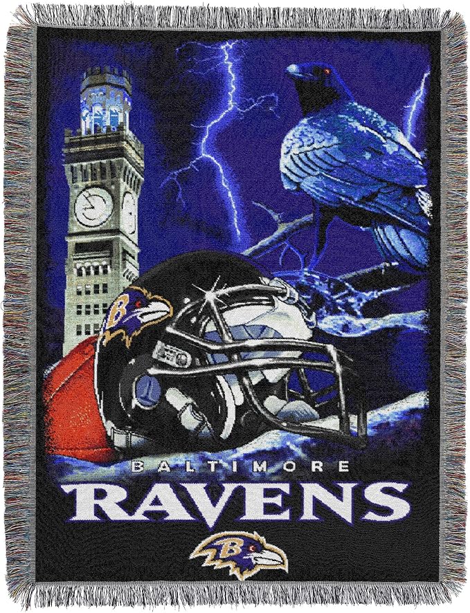 Northwest NFL Woven Tapestry Wall Hanging, 48 x 60 Inches, Officially Licensed, Decorative Fringes