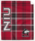 NCAA Northern Illinois Huskies Playmaker Plaid Ultra Cozy Sherpa Throw