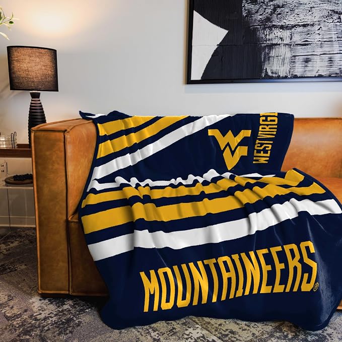 Logo Brands NCAA Raschel Throw Blanket – 50 x 60 Soft Fleece Blanket, Officially Licensed Collegiate Design, Cozy Throw for Tailgating, Game Day, & Home Décor