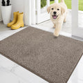 PURRUGS Dirt Trapping Door Mat 24" x 35.5", Non-Slip Machine Washable Entry Rug, Entrance Mat, Indoor Front Door Mat, Super Absorbent Entryway Rug for Muddy Shoes & Paws, Heathered Beige
