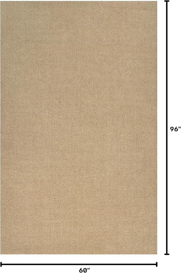 JONATHAN Y Peater Classic Casual Commercial Natural Coir Bleach 5 ft. x 8 ft. Doormat for Entrance, Front Door, Entryway CHG100B-5