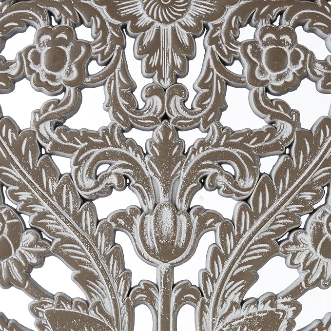 Madison Park Wall Décor for Living Room - Botanical Panel, Home Accent Modern Kitchen Dining Decoration, Ready to Hang 2-Piece Distressed Carved Wood Panel Set for Bedroom, 15.75"W x 31.50"H, Antique Green
