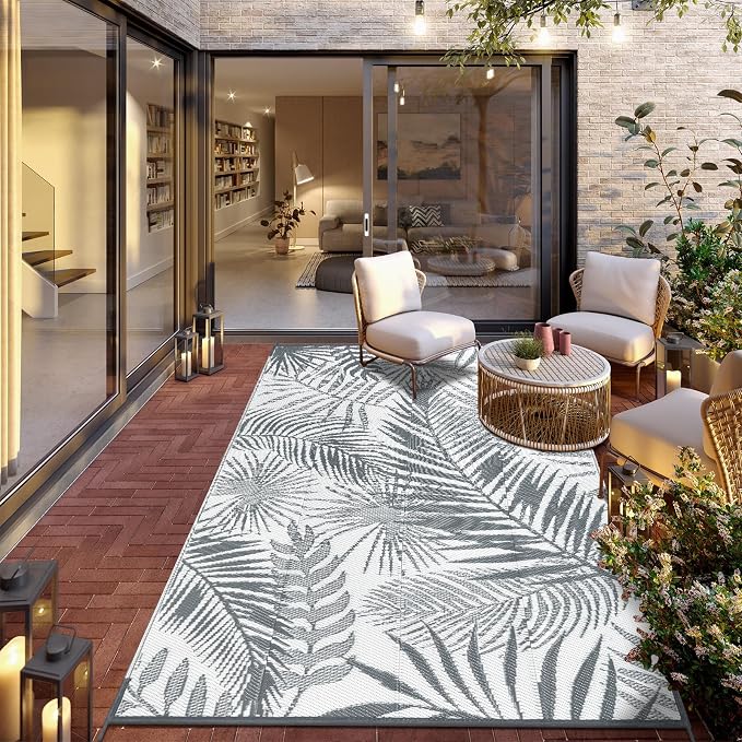 Outdoor Rug 5x7Ft Outdoor Plastic Straw Rug Waterproof Outdoor Rugs for Patios Clearance Indoor Outdoor Rug for Patio Decor Porch Camping