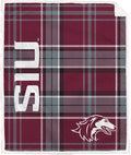 NCAA Southern Illinois Salukis Playmaker Plaid Ultra Cozy Sherpa Throw