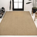 JONATHAN Y Peater Classic Casual Commercial Natural Coir Bleach 3 ft. x 5 ft. Doormat for Entrance, Front Door, Entryway CHG100B-3