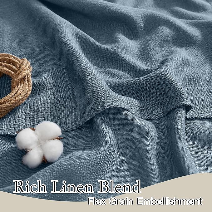 RYB HOME Linen Texture Curtains - Image 2