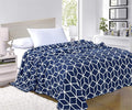 Elegant Comfort #1 Fleece Blanket on Amazon - Luxury Micro-Fleece Ultra Plush Cube Pattern - All Season Blanket, King/California King, Navy Blue