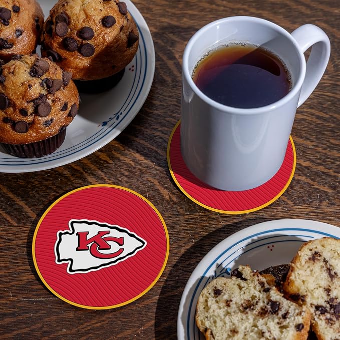 Rico Industries NFL Football Classic Favorites: PVC Coaster Set (4-Pack)
