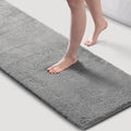 Madison Park Marshmallow Highly Absorbent Bath Runner, 24 x 72, Grey | Non slip Backing, Spa Quality Luxurious Plush Bath Rug for Bathroom, Quick Dry, OEKO TEX