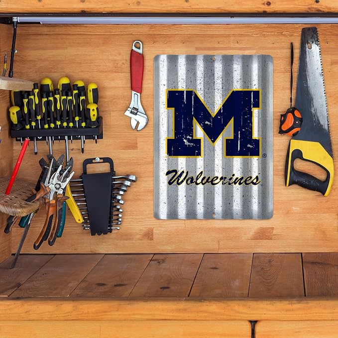 Rico Industries NCAA 12" X 16" Tin Metal Roof Sign